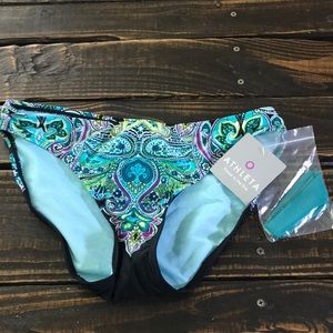 Athleta Paisley Bikini Bottoms Side Tie